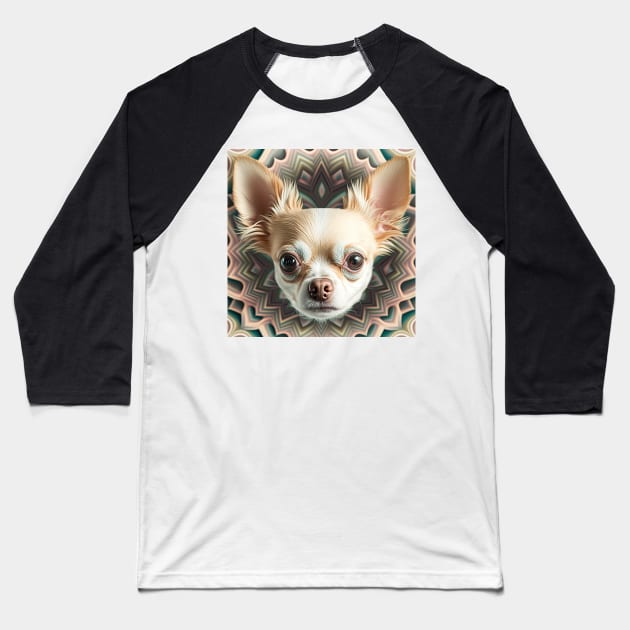 A Fractal Design of A Chihuahua Baseball T-Shirt by daniel4510